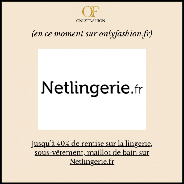 Jusqu'à 40% sur la lingerie, sous-vêtement et autres sur Netlingerie